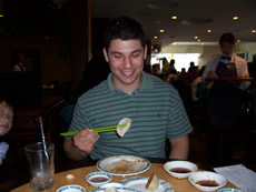 jacob eating dim-sum